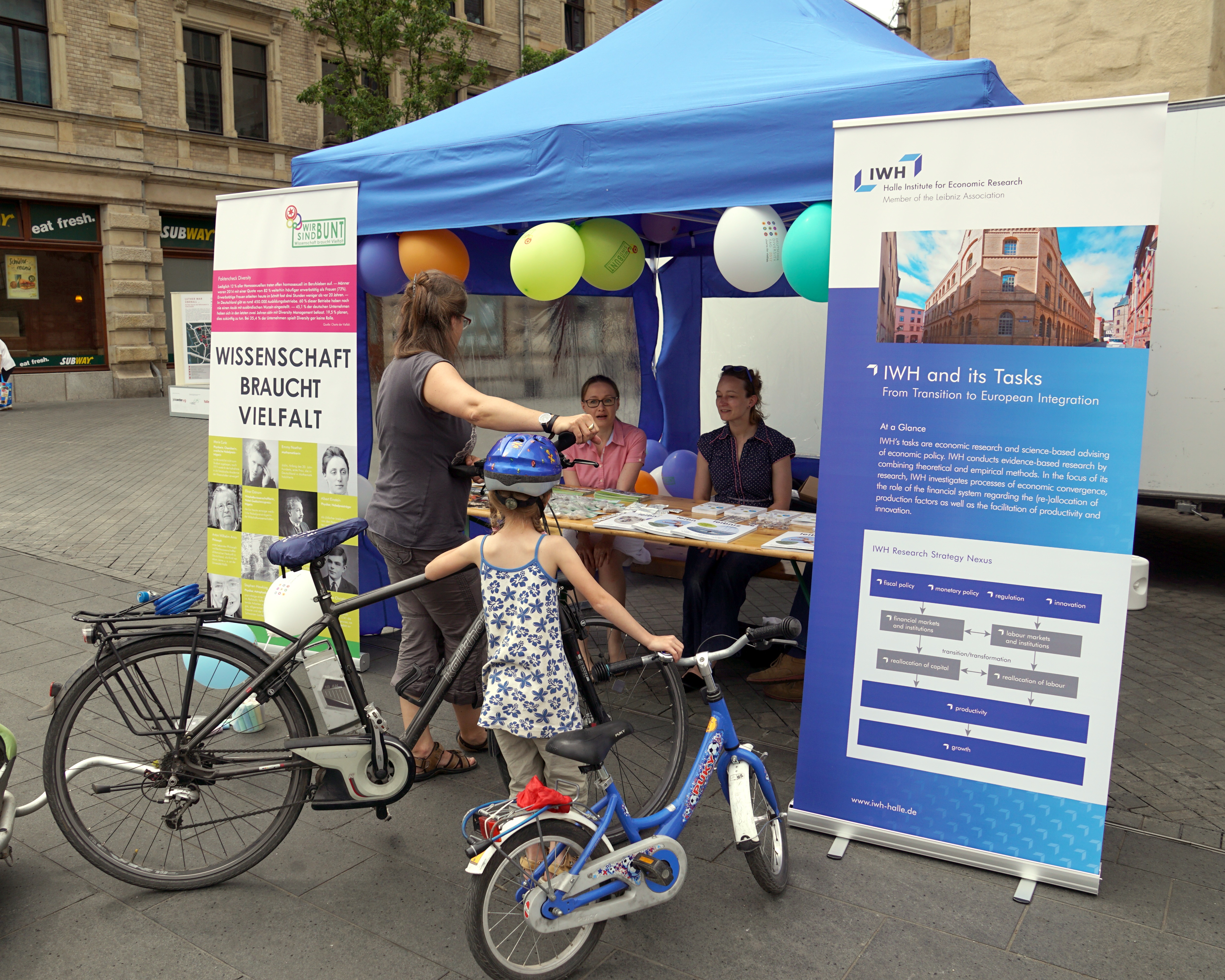 the IWH street stall